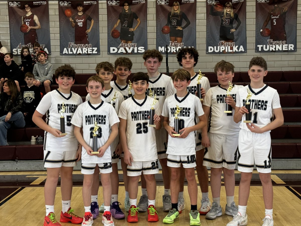 Congrats to these young men. Franklin Regional 7th grade travel basketball team are the Westmoreland County League Champions.