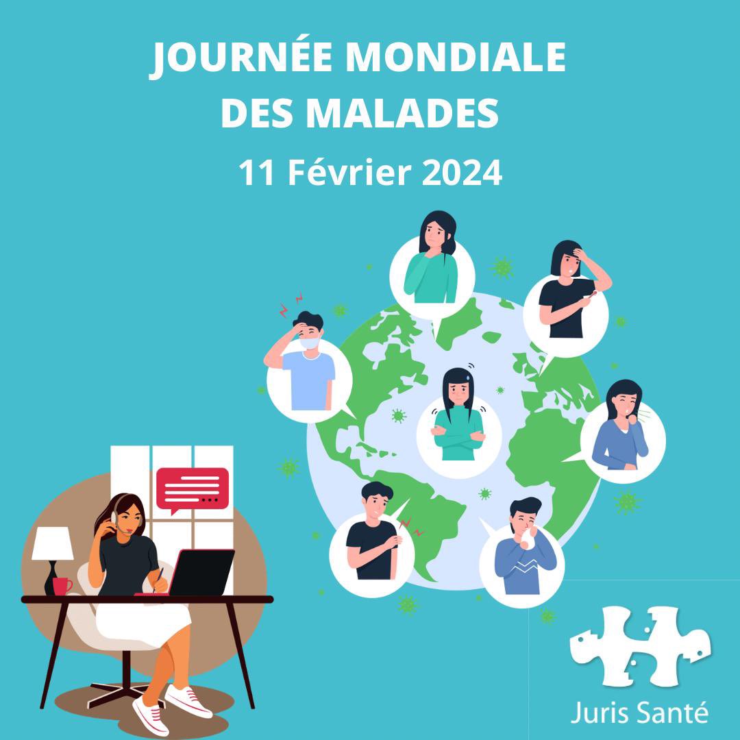 🌎 Journée Mondiale des Malades 😷 
Juris Santé vous soutient et vous accompagne ⚖️📞 📱
Contactez-nous sur jurissante.fr ou au 04.26.55.71.60 💯 #JournéeMondialeDesMalades #JurisSanté #Ensemble