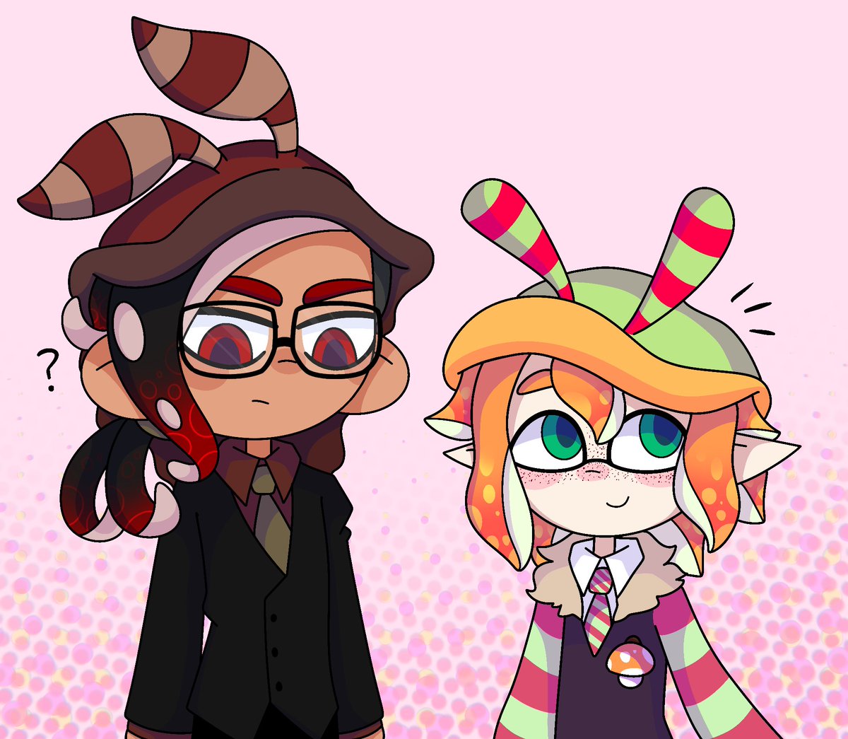 APeonySeapie's tweet image. Maxxflow month: Day 11 💚❤️

“Species swap” 

This was so much fun! XD 
I had a blast designing and recreating their hairstyles and LOOK 
Inkling Seaflow looks so cute 💚🍄 
He has a little hat now! 

#DJSeaflow #Splatoon #Maxxflow