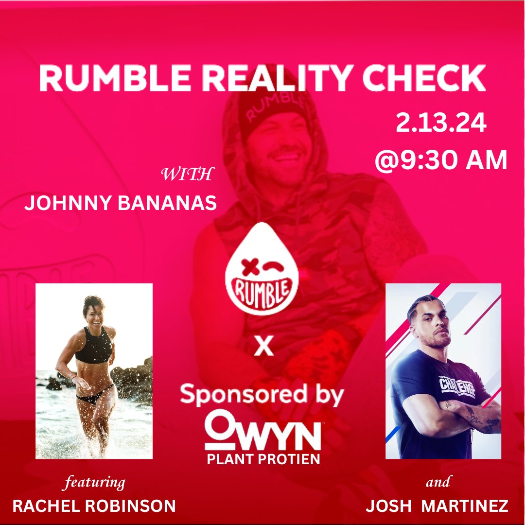 📢 RUMBLE FAM 📢 Excited to announce special guests @rachel_fitness and @JOSHMBB19 for our RUMBLE REALITY CHECK 📺✔️Powered by @liveowyn protein 💪 🥊 9:30am TUESDAY 🥊 9 Plaza Real S, Boca Raton FL 33432 🥊 This class WILL SELL OUT 🥊 To Reserve 👉 lp.rumbleboxinggym.com/offer?utm_sour…