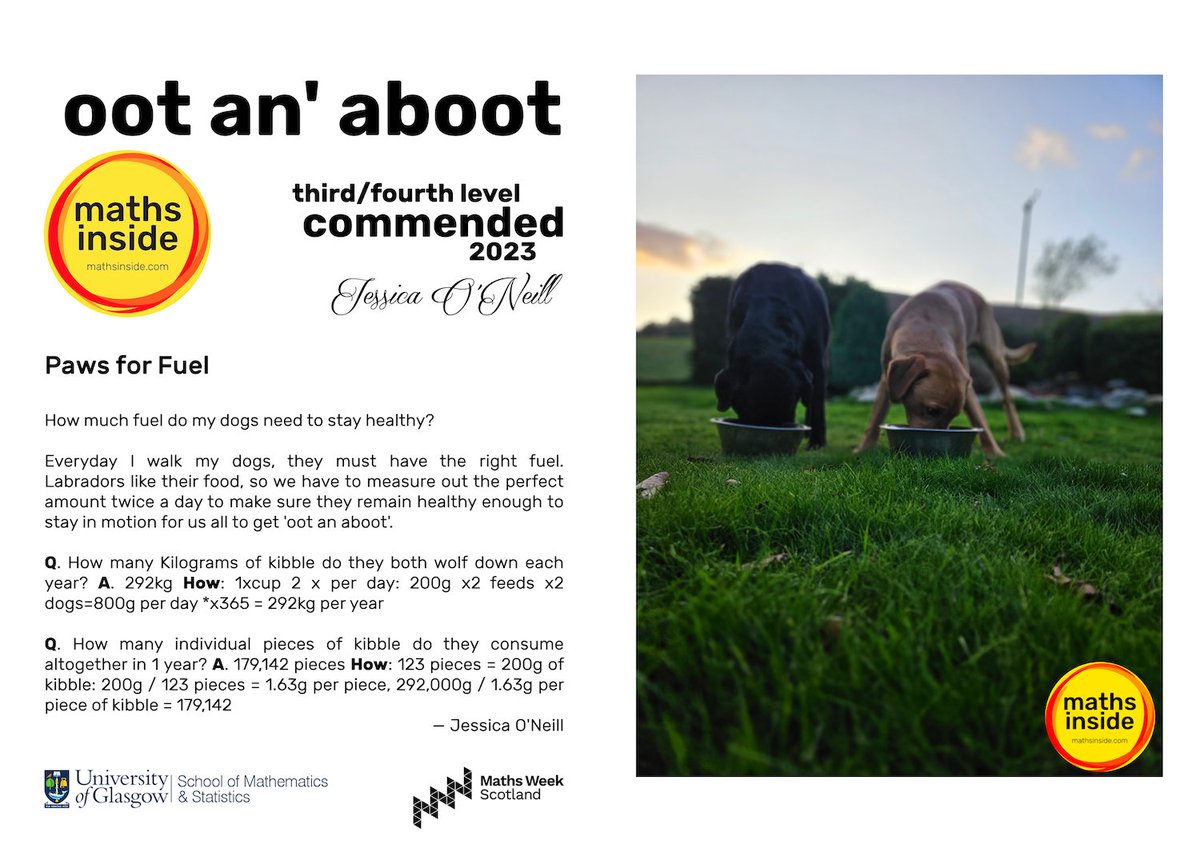 mathsinside's tweet image. *Paws for Fuel* — Jessica O&apos;Neill (S1) @SpeysideRector — Third/Fourth Level Commended Entry 📸🎉 

@mathsinside #mathsinside #mathsinsideInMotion #maths #PhotoContest #MathsWeekScot @UofGlasgow @UofGMaths_Stats @mathsweekscot @tentivetodetail