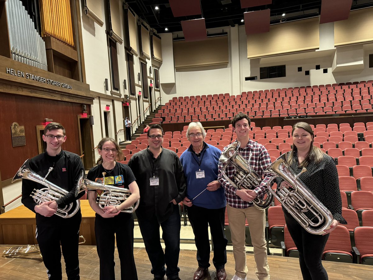 NPMS_MrDexter's tweet image. Yesterday, the Princeton Brass Band performed at the Mid-Atlantic Brass Band Festival at Rowan University, working with euphonium legends David and Bob Childs! Looking forward to our championships in April!