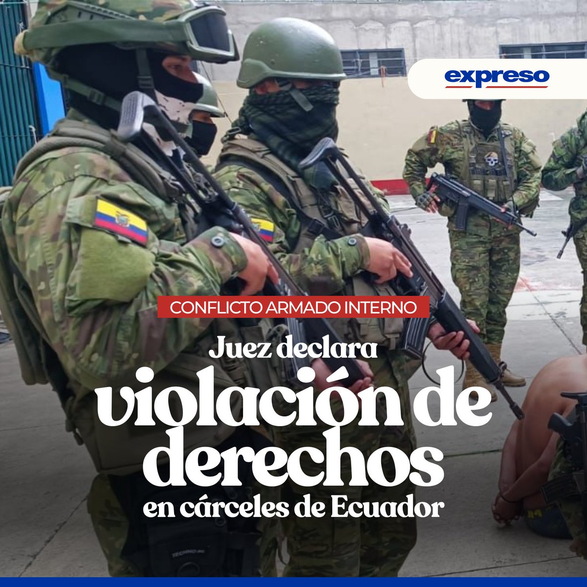 El juez constitucional Manuel Peña Estupiñán declaró la vulneración de derechos en las cárceles de Ecuador. Se señala al Estado, a través de las Fuerzas Armadas y el SNAI, como los responsables de estas violaciones. 

Detalles 👉 bit.ly/3HTXLcY