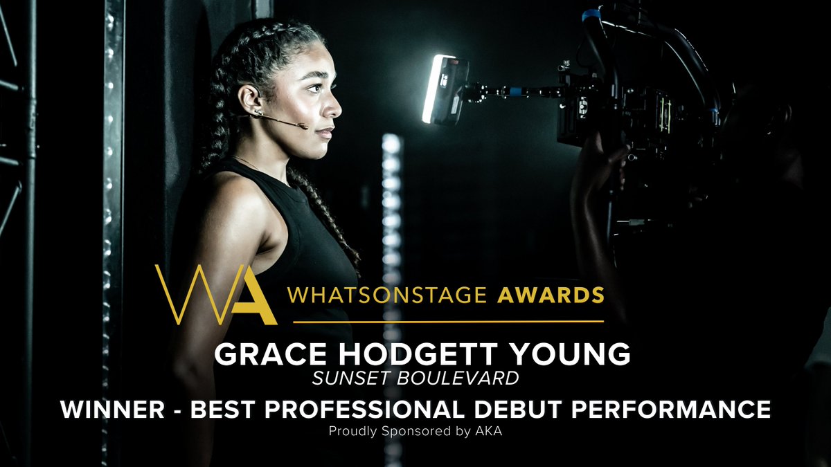 WhatsOnStage's tweet photo. The WhatsOnStage Award for Best Professional Debut Performance goes to… Grace Hodgett Young for @sunsetblvd.

Follow along and see the #WOSAwards winners: https://t.co/uo4YCMkISW https://t.co/jh06apDbyX