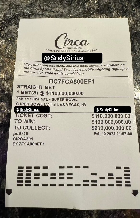 Went MASSIVE last night. I got 110 Mill on tonight's Super Bowl. I have never placed a sports bet in my life... trying to make it 1!! HOORRAHH BABY!