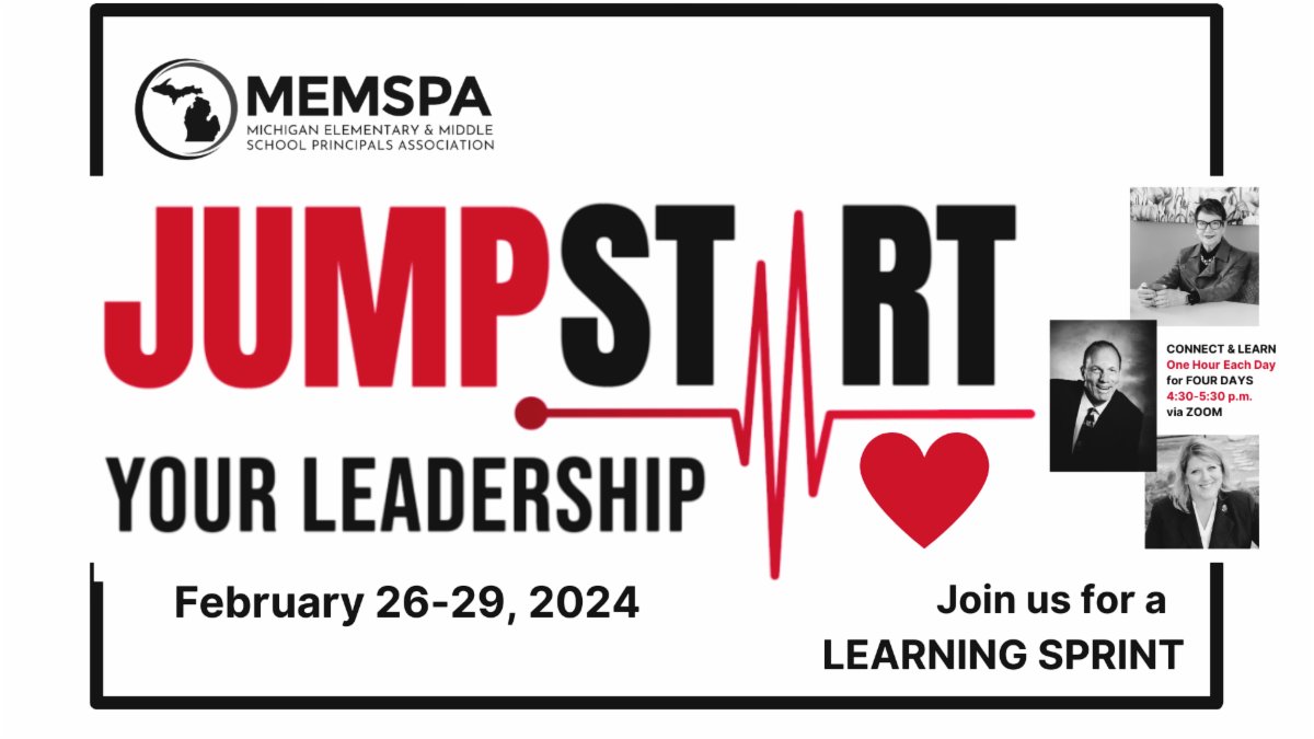 Are you looking for additional ways to recharge your energy and tap into resilience for the second half of the school year?  Join us for <a href="/MEMSPA/">MEMSPA</a> 's first ever Learning Sprint!  JumpStart Your Leadership Heart coming soon!
memspa.org/event/jumpstar…