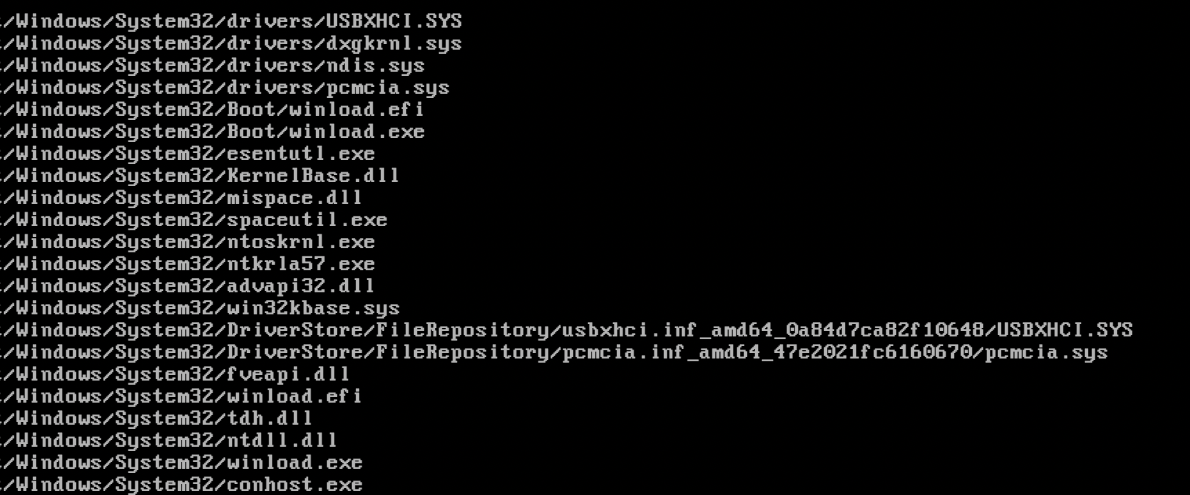 Windows system files that require the POPCNT CPU instruction:

/Windows/System32/drivers/USBXHCI.SYS
/Windows/System32/drivers/dxgkrnl.sys
/Windows/System32/drivers/ndis.sys
/Windows/System32/drivers/pcmcia.sys
/Windows/System32/Boot/winload.efi
/Windows/System32/Boot/winload.exe
/Windows/System32/esentutl.exe
/Windows/System32/KernelBase.dll
/Windows/System32/mispace.dll
/Windows/System32/spaceutil.exe
/Windows/System32/ntoskrnl.exe
/Windows/System32/ntkr la57.exe
/Windows/System32/advapi32.dll
/Windows/System32/win32kbase.sys
/Windows/System32/DriverStore/FileRepository/usbxhci.inf_amd64_0a84d7ca82f10648/USBXHCI.SYS
/Windows/System32/DriverStore/FileRepository/pcmcia.inf_amd64_47e2021fc6160670/pcmcia.sys
/Windows/System32/fveapi.dll
/Windows/System32/winload.efi
/Windows/System32/tdh.dll
/Windows/System32/ntdll.dll
/Windows/System32/winload.exe
/Windows/System32/conhost.exe