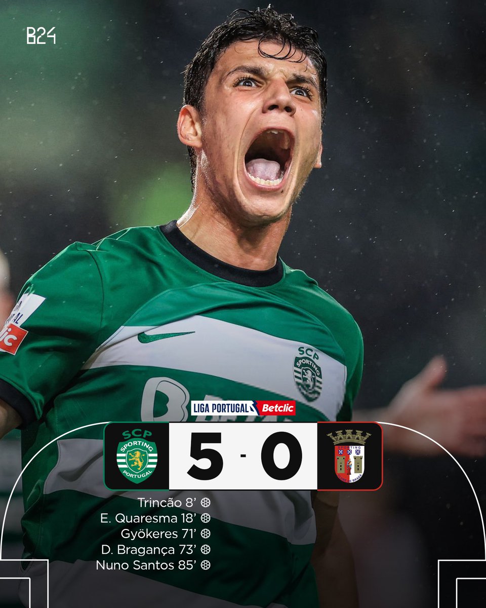 Sporting goleou o Braga! 🖐️