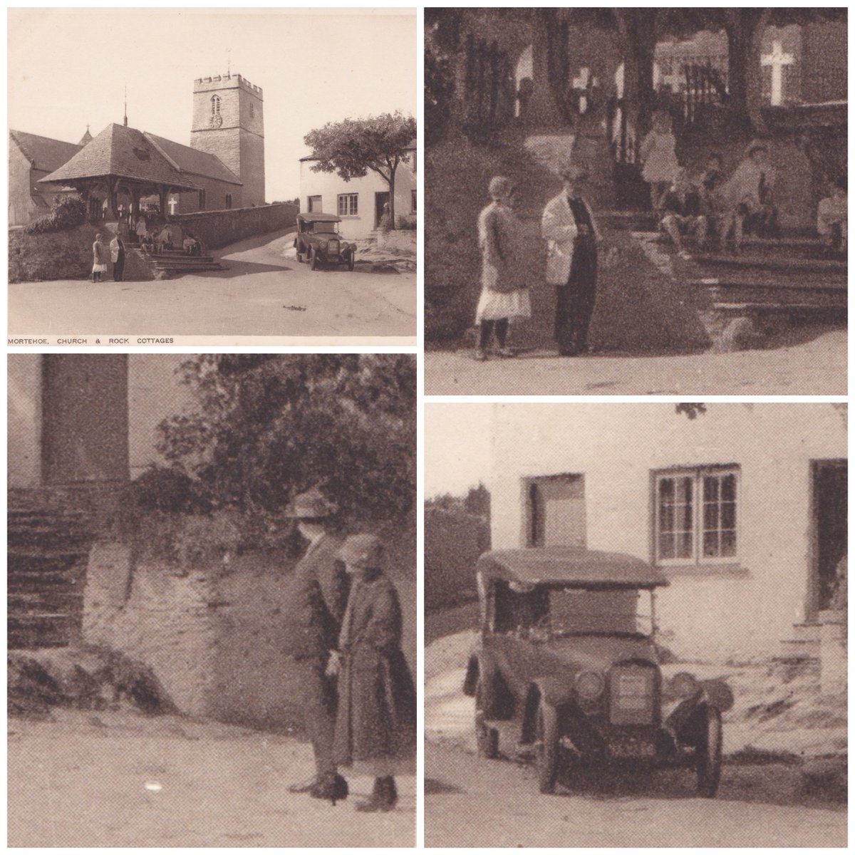 Wonderful looking at postcards in detail, this one is of #mortehoe village