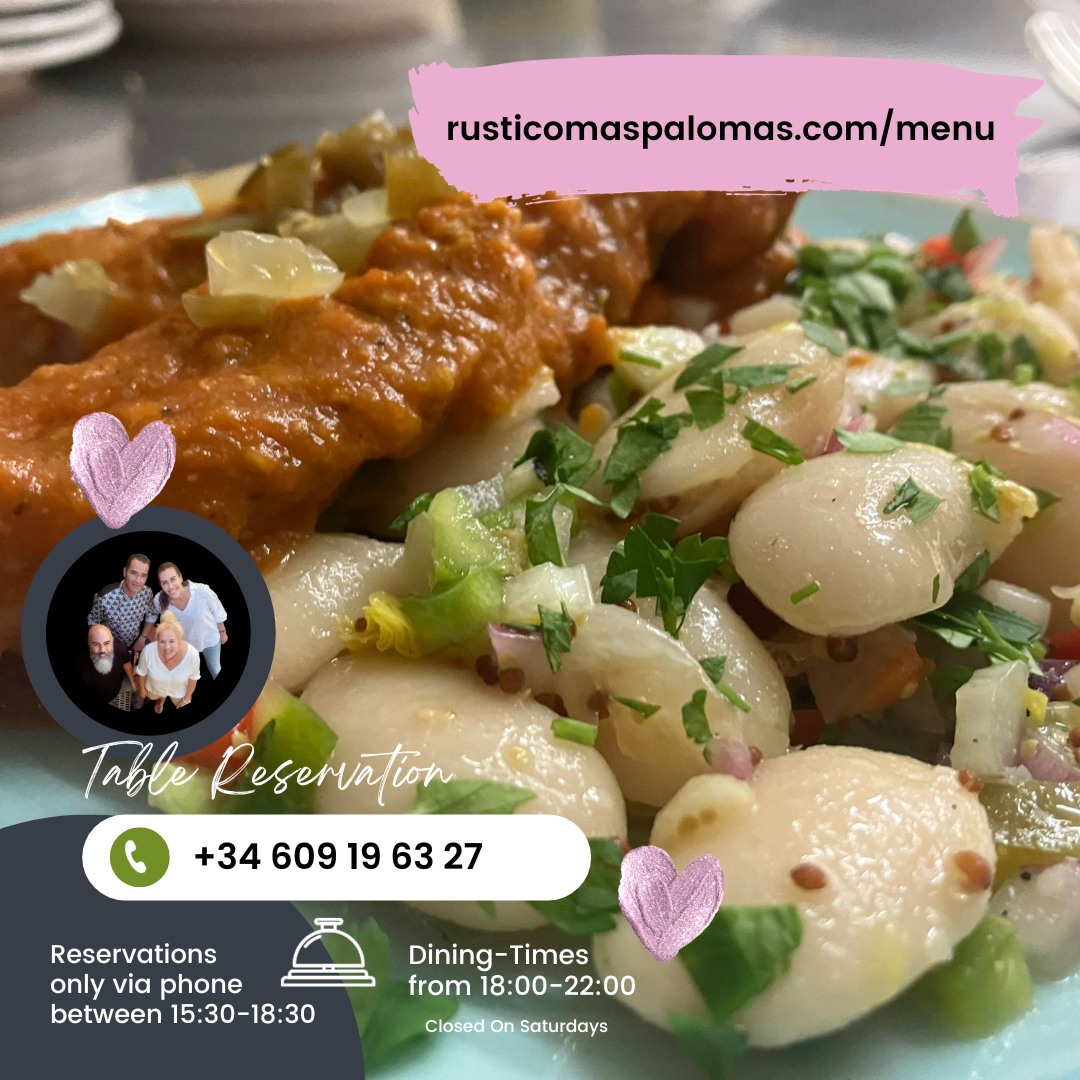 RusticoTapas's tweet image. New tapas adventures are waiting - the new menu is ready and online. Please note that we are closed on Saturdays and Sundays and make sure to reserve a table ahead. See you soon! #tapas #tapascanarias #maspalomas rusticomaspalomas.com/menu