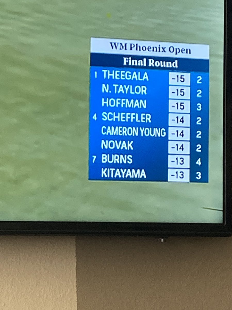 contempt_mike's tweet photo. @SteveSandsGC Why is Cameron Young the only one with both his first and last name on the on screen leaderboard? We have been wondering all day... https://t.co/tRlWTOHgcr
