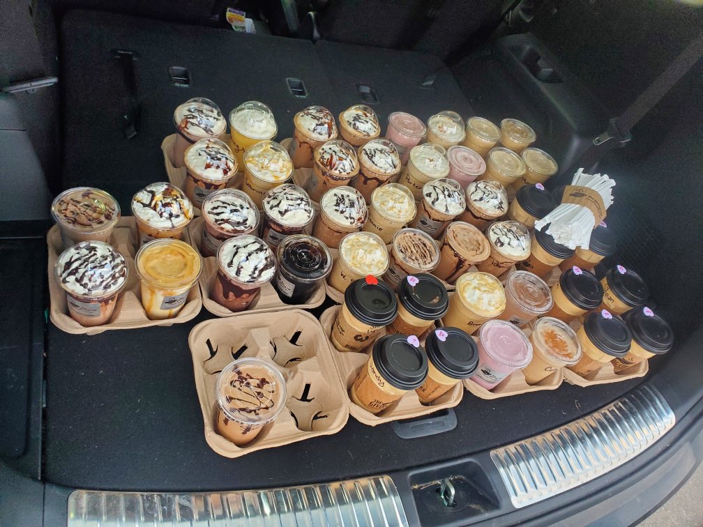 Lubeck Elementary provided drinks for their teachers Friday from The Giving Cup! It’s a bank. It’s a coffee shop. It’s also raised almost $43K for our local nonprofit beneficiaries by driving foot traffic of all ages. #whatbankingcanbe #banklocally