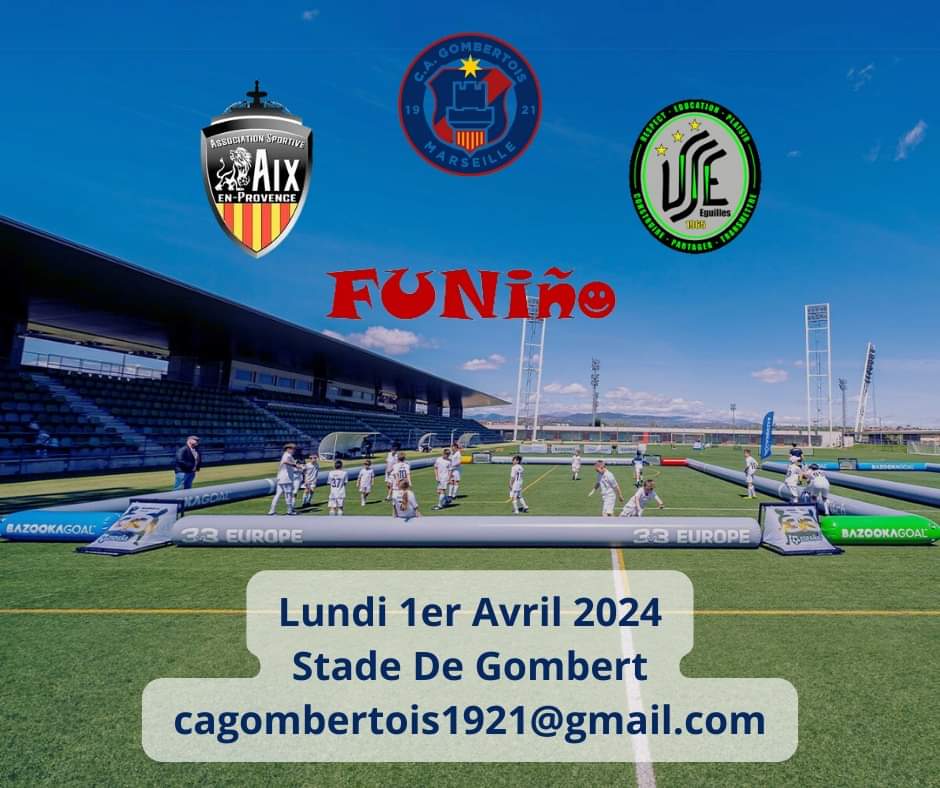 𝐅𝐄𝐒𝐓𝐈𝐕𝐀𝐋 Funiño france

𝑳𝒖𝒏𝒅𝒊 1𝒆𝒓 𝑨𝒗𝒓𝒊𝒍, 𝒂𝒖 𝑺𝒕𝒂𝒅𝒆 𝑫𝒆 𝑮𝒐𝒎𝒃𝒆𝒓𝒕,  𝒑𝒓𝒆𝒎𝒊𝒆𝒓 𝒇𝒆𝒔𝒕𝒊𝒗𝒂𝒍 <a href="/FuninoFrance/">Funiño France</a> 𝒐𝒓𝒈𝒂𝒏𝒊𝒔𝒆́ 𝒑𝒂𝒓 𝒍𝒆 𝑪𝑨 𝑮𝒐𝒎𝒃𝒆𝒓𝒕𝒐𝒊𝒔. 

Matinée #U8 
Après midi #U9 

#𝐂𝐀𝐆𝐅𝐚𝐢𝐀𝐯𝐚𝐧𝐬 🔵🔴