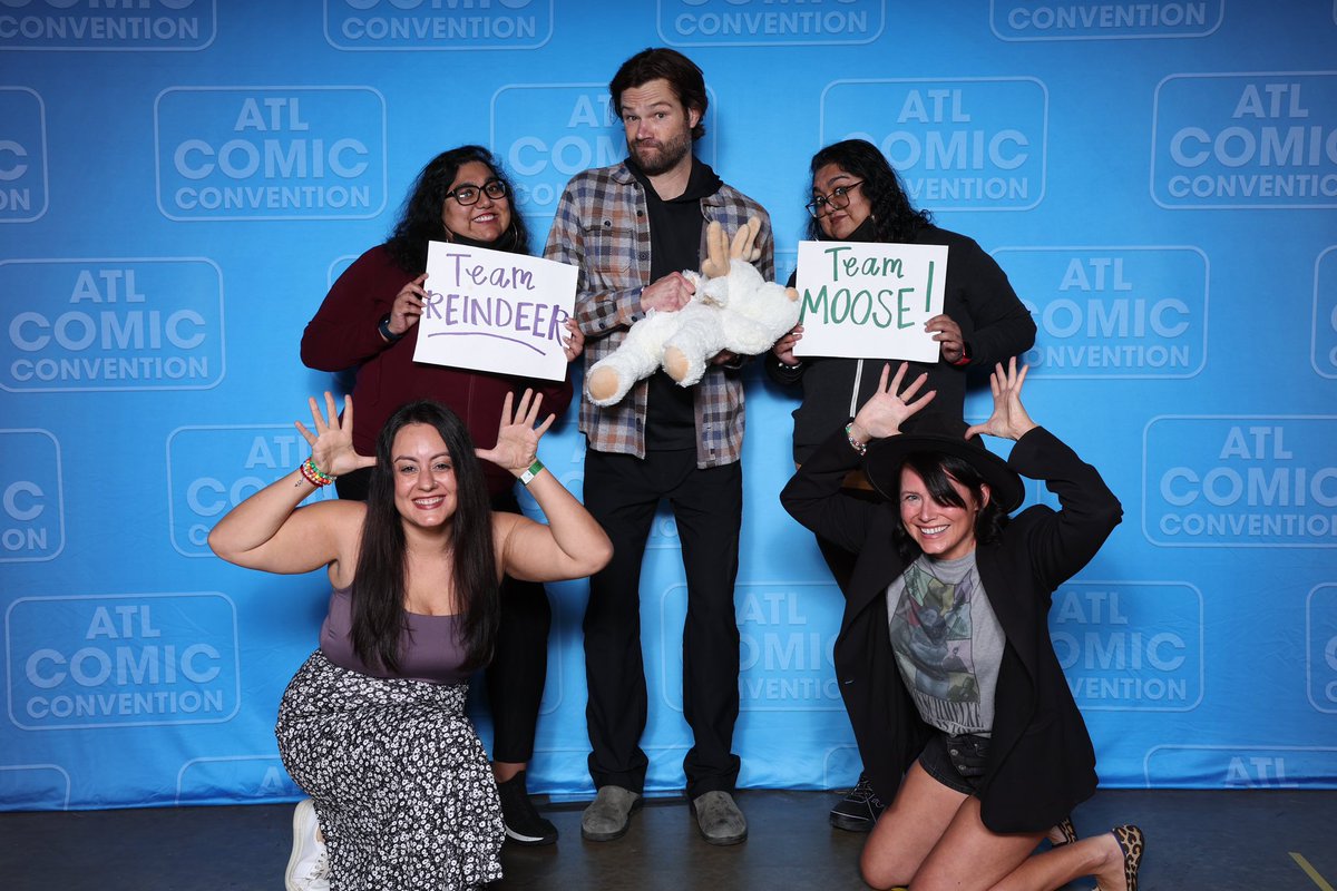 deanismybuddy's tweet photo. The lively and pressing debate of whether Mickey Moose is an actual moose from the North Pole or a wayward reindeer
What’s your choice?
(#TeamMoose)
#atlcc #atlantacomicon
@jarpad @awomanredacted @PCOSisaidso @tranquilroutes https://t.co/GsAoLCvBDi