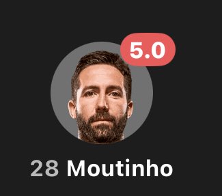 Qual foi o resultado do jogo Moutinho?