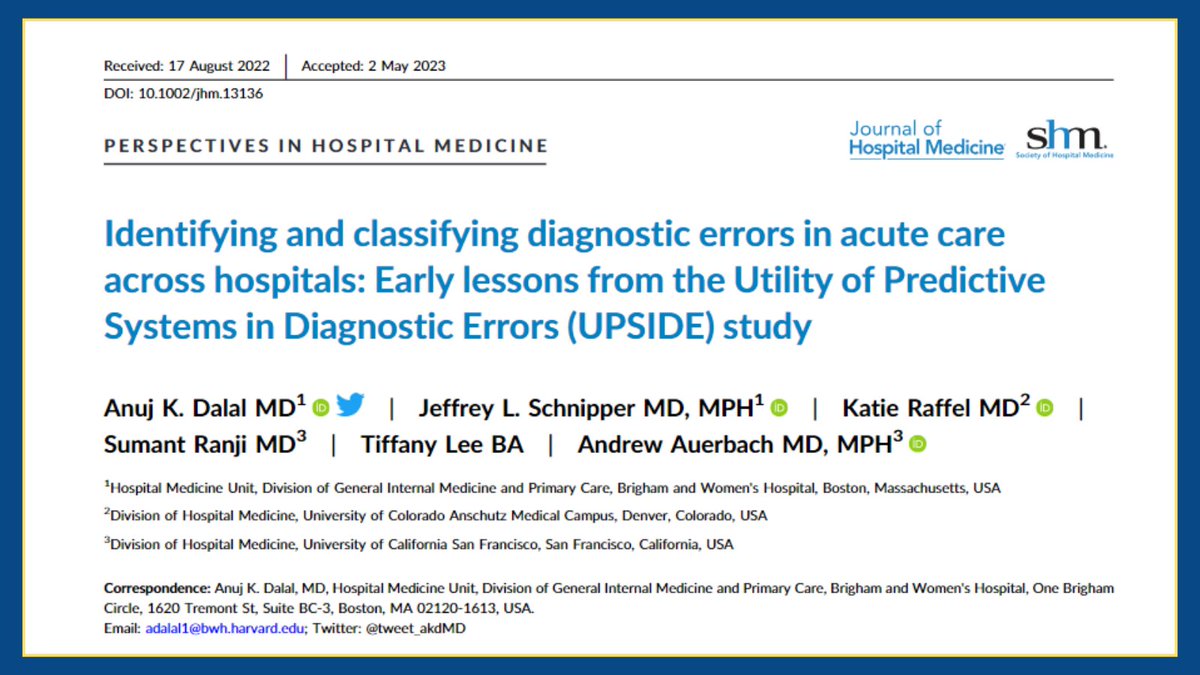 🔍 Five critical steps for building a diagnostic error surveillance program at your institution 🎯 Read more: bit.ly/42AtMQT