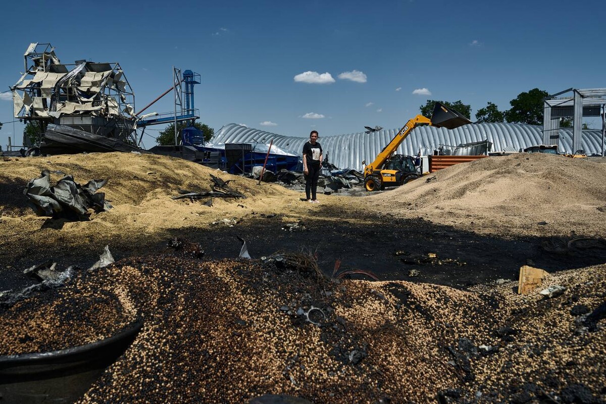 Ukrainian grain. Planted and harvested under russian missiles by heroic farmers. In the fields contaminated w landmines. Destroyed in storages by russian drones. Stolen & sold by russian terrorists abroad to keep killing us. Ukrainian grain...