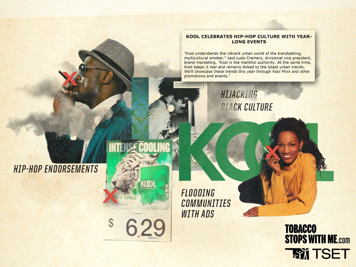 StopsWithMe's tweet photo. Big Tobacco targets Black Americans with every trick in the book. The result? 39,000 lives lost each year. 
This #BlackHistoryMonth, it's time for change. Learn more: https://t.co/JxTFTkhOG7 https://t.co/VYtUThu9Wh