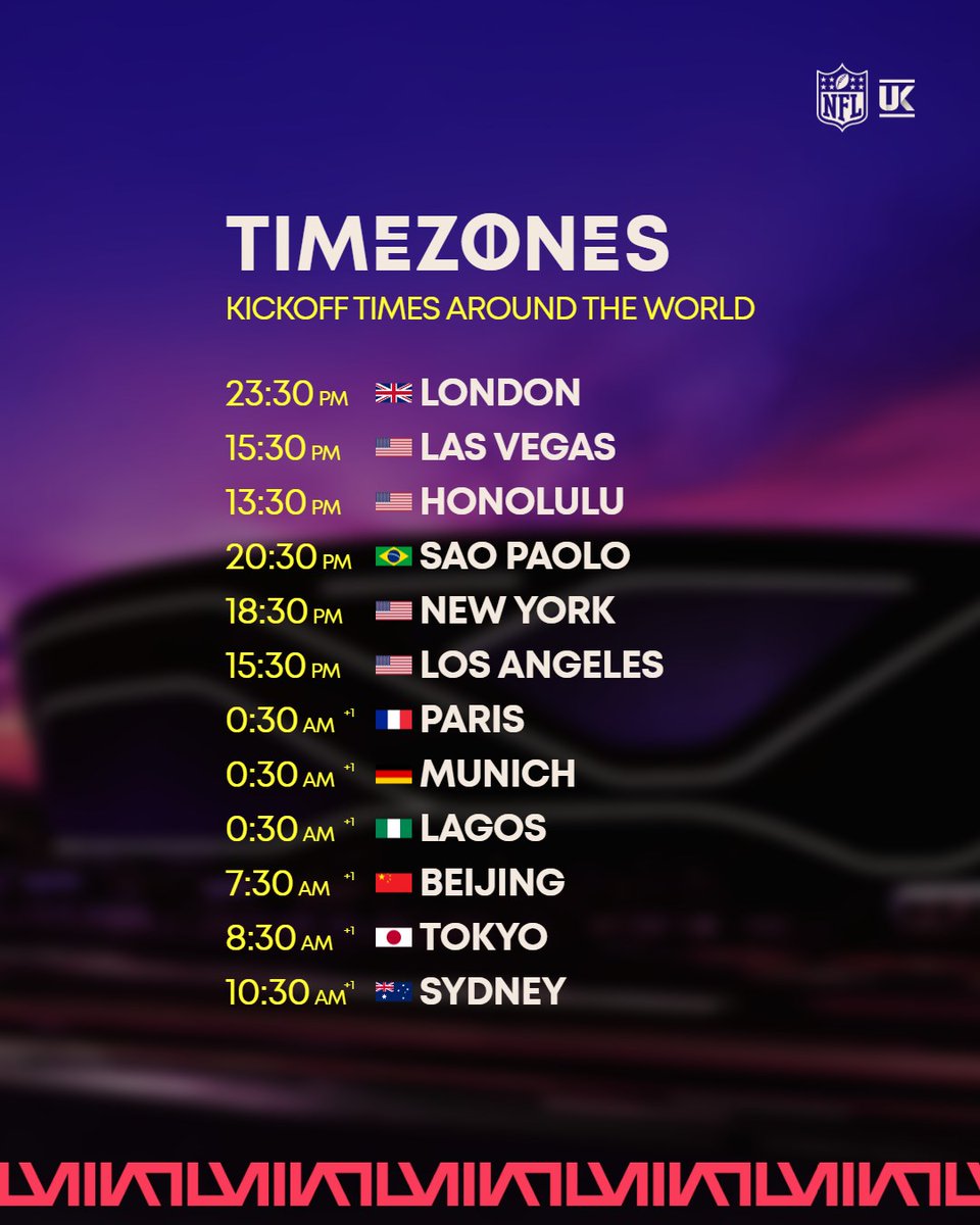 Kickoff times around the world! 🌎