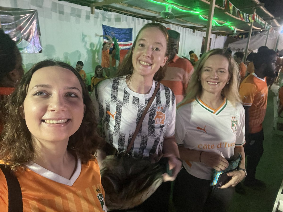 Fabulous football here at a fan zone in Abidjan as Cote D’Ivoire are playing Nigeria! The 🇨🇮 Elephants and the 🇳🇬Super Eagles. #AFCON2023   #Afcon2024