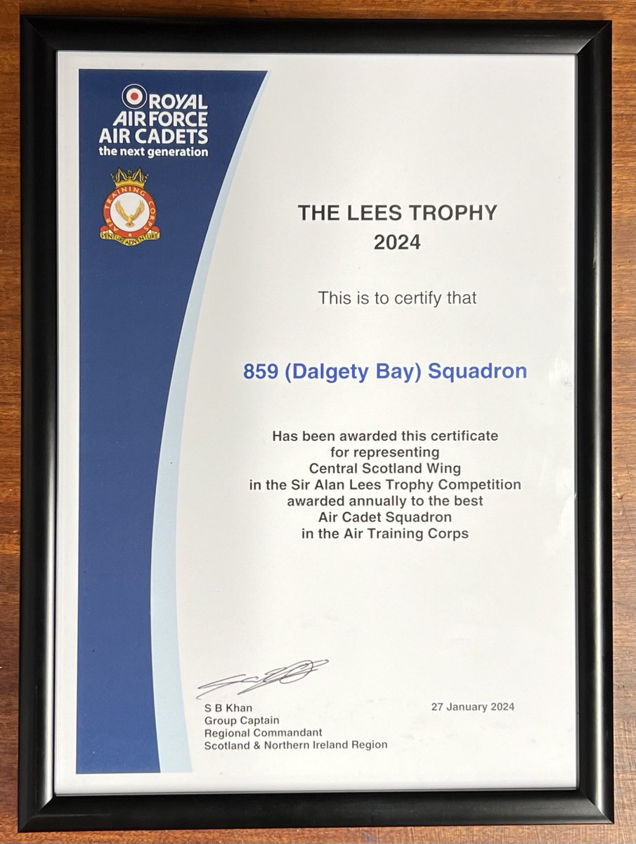 Squadron Leader Mike Brown RAFAC (@cswsport) on Twitter photo As a CWO back in 2004, I was blessed to be part of an amazing team that saw <a href="/859SqnATC/">859 (Dalgety Bay) Squadron ATC</a> represent D&CSW in The Lees Trophy. In 2024 and as OC 859, I am unbelievably proud that we have once again achieved this honour. Testament to the hardwork and dedication of our staff & cadets. As a CWO back in 2004, I was blessed to be part of an amazing team that saw <a href="/859SqnATC/">859 (Dalgety Bay) Squadron ATC</a> represent D&CSW in The Lees Trophy. In 2024 and as OC 859, I am unbelievably proud that we have once again achieved this honour. Testament to the hardwork and dedication of our staff & cadets.