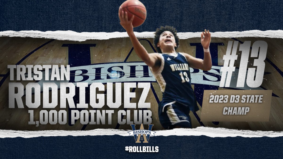 BOYS BASKETBALL: Congratulation to Senior Captain Tristan Rodriguez on being the newest member of the 1,000 Point Club here at AWHS! Way to go Tristan! #rollbills <a href="/bbbishops/">Bishops BBBall</a> <a href="/sports_ledger/">Patriot Ledger sports</a> <a href="/bosheraldsports/">Boston Herald Sports</a> <a href="/bglobesports/">Boston Globe Sports</a>