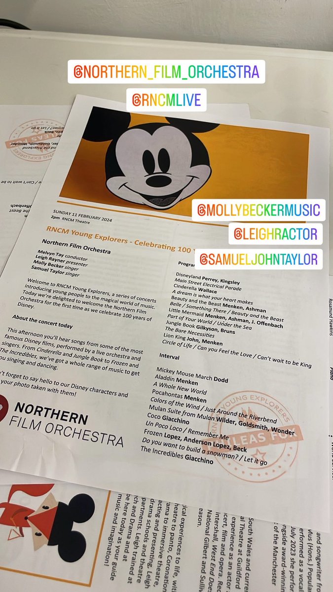 MelvinTay_'s tweet photo. Disney concert today with @NFOrchestra - first time the orchestra has been invited to perform @rncmlive Young Explorers. @LeighRActor @fionalstuart #MollyBecker #SamuelTaylor https://t.co/3A2aEmR3XO