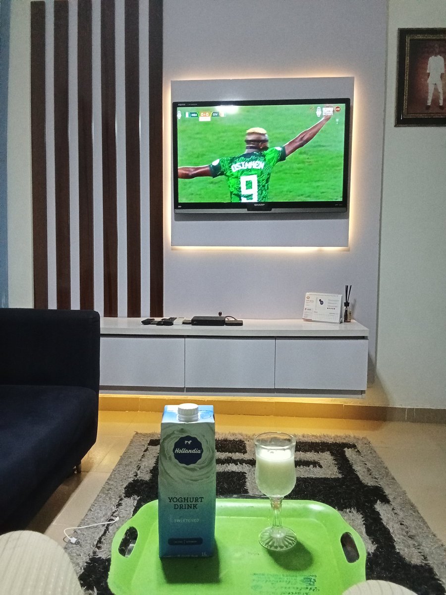 dlect19's tweet photo. Enjoying @hollandia_ng yoghurt drink while Watching the #AFCONFinal final. Up #Nigerian Up #SuperEagles https://t.co/vuWXny7VJK