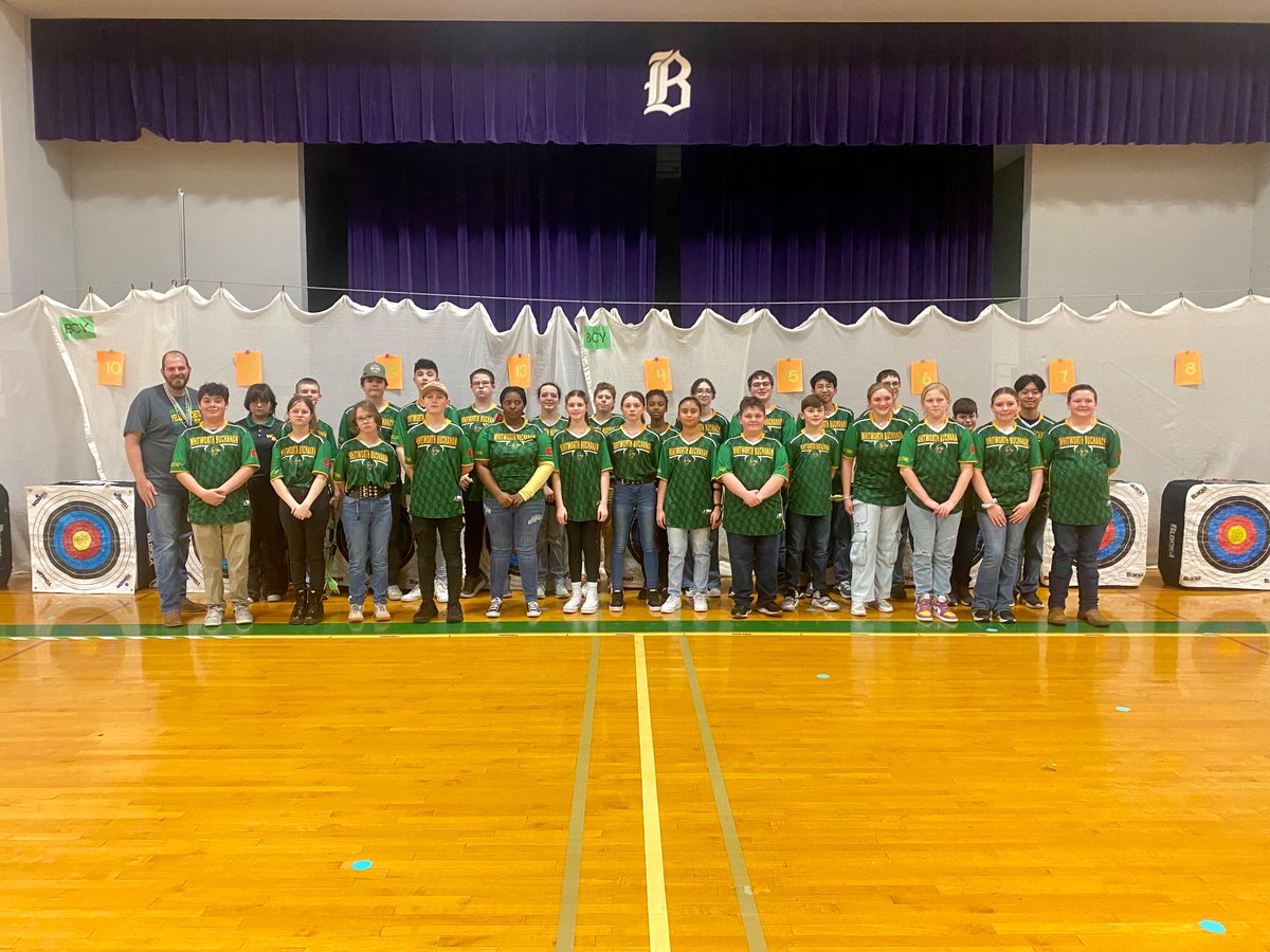 WBMS_Archery's tweet photo. 3D Results:
Top Male: Emett Rigsby scored a commendable 271 placing 3rd in Middle School Male
Top Female: Averie Hensley score a 255.

Notable Achievements: We had 7 personal bests in 3D!
 
THE 3D TEAM SCORED A PERSONAL BEST OF 1553 PLACING SECOND OVERALL FOR MIDDLE SCHOOL! https://t.co/d9Ava7ensZ