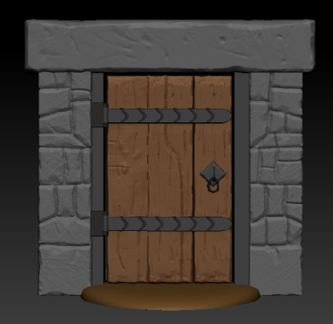Madmatt323's tweet photo. just did a door in zbush/it was a lot of fun 😊 https://t.co/yCYNOTG8YR