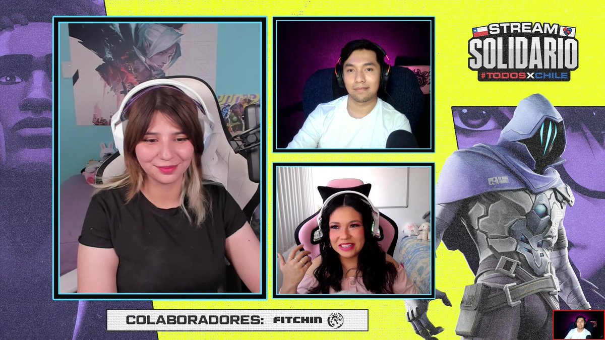 adruu_502's tweet photo. Estamos en directo en el #Streamsolidario por nuestros hermanos Chilenos 🇨🇱 #TodosxChile
📽️📺🔴
https://t.co/N9WVYhGYDG
🎙️
@mila_awa
@_MaferVera
@boaxTTV https://t.co/QugWZsQqcH