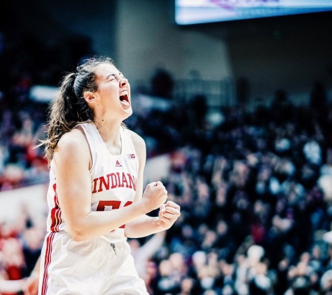 crimsonquarry's tweet photo. INDIANA ALL-TIME LEADING SCORER MACKENZIE HOLMES https://t.co/qKdzwP4yZT