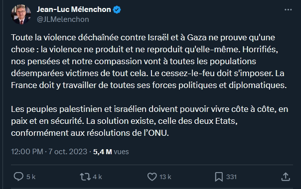dragowxx's tweet photo. C'était quoi le problème avec le tweet de #Melenchon déjà les tartuffes inconditionnel du " qui aurait pu prédire " la ? 🧐 #Gaza #CessezLeFeu #PoissonsRouges https://t.co/xgxC6XStwc