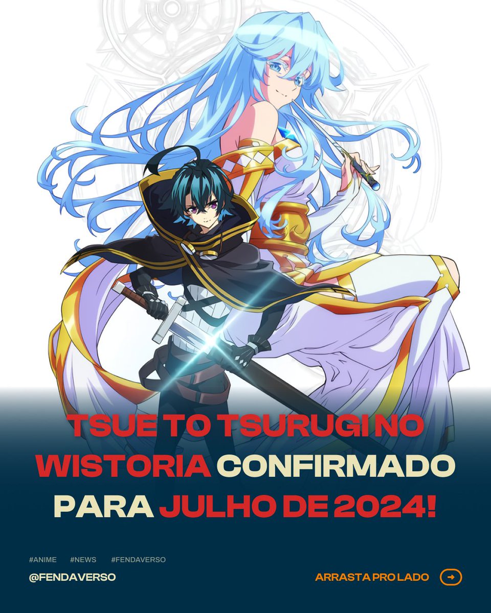 FendaVerso's tweet photo. Tsue to Tsurugi no Wistoria, o anime chegará nas telinhas da Crunchyroll em Julho deste ano, confira o Trailer Oficial postado pela Isekai Channel no youtube:

E ai, ansiosos pelo anime? Comenta aqui em baixo! 😊👇
Curtiu o post? Siga @FendaVerso para mais atualizações! https://t.co/i98MXx2nKJ