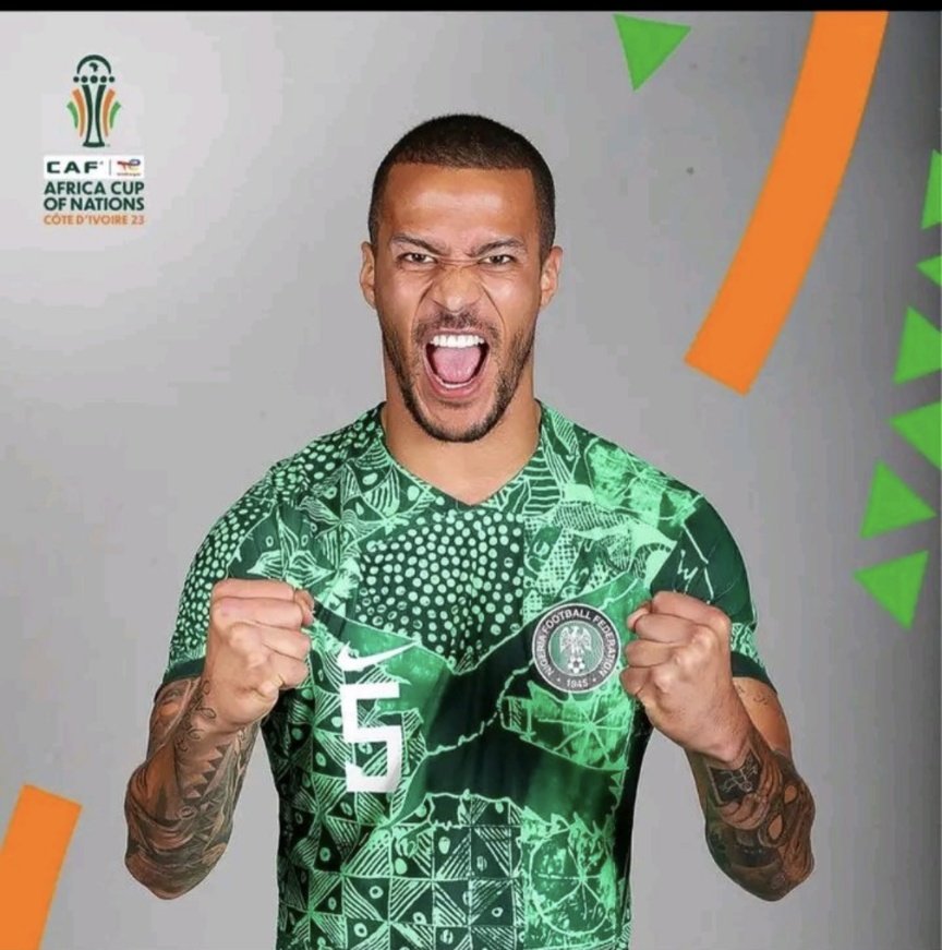 Midolane's tweet photo. Ekong baby.... #AFCONFinal https://t.co/Z7LgN4yUEf