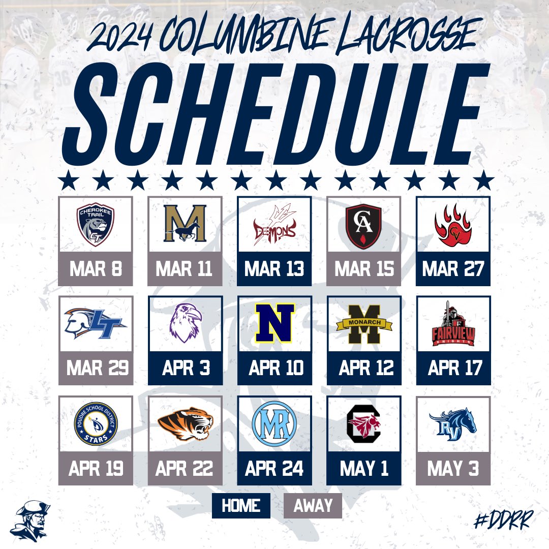 2024 Schedule Drop! 15 opportunities to compete this Spring.

#DDRR #WeBall #RebelLax