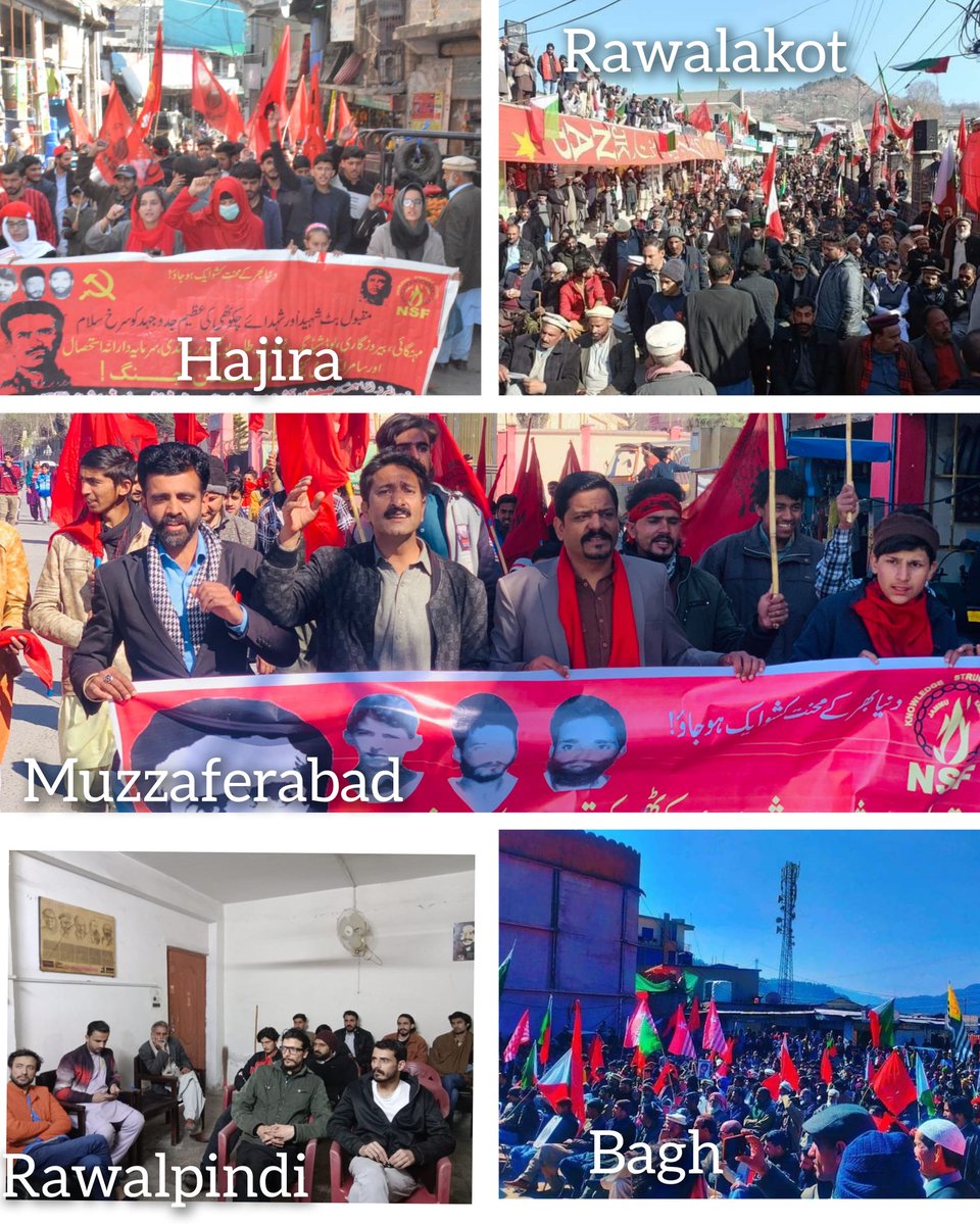 JKNSF1966's tweet photo. جےکےاین ایس ایف نے پاکستانی زیرِ انتظام کشمیر کے مختلف شہروں میں مقبول بٹ شہید اور شہدائے چکوٹھی کی برسی پر احتجاجی ریلیوں اور سیمینارز کا انعقاد کیا ۔اس کے علاوہ راولاکوٹ ،علی سوجل ،باغ اور مظفرآباد میں ترقی پسند طلبہ تنظیموں اور جماعتوں کے ساتھ مشترکہ پروگرامز کا
انعقاد کیا ۔ https://t.co/22cQiuq76g