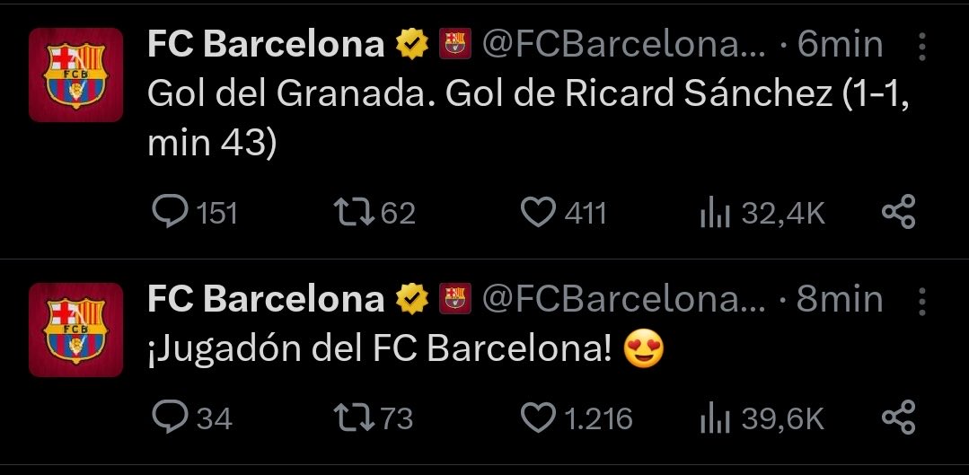 GxlDePaulinho's tweet photo. Resumen del Barça: https://t.co/O36tmHVgd3