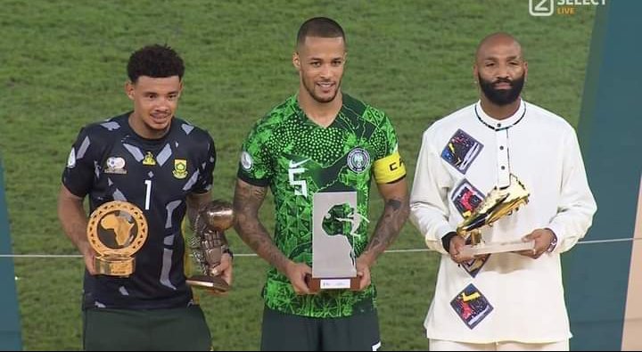 William Troost-Ekong, best AFCON2023 Player

Ronwen Williams, best AFCON2023 Goalkeeper

Emilio Nsue, AFCON2023 Golden Boot winner

#AFCON2023