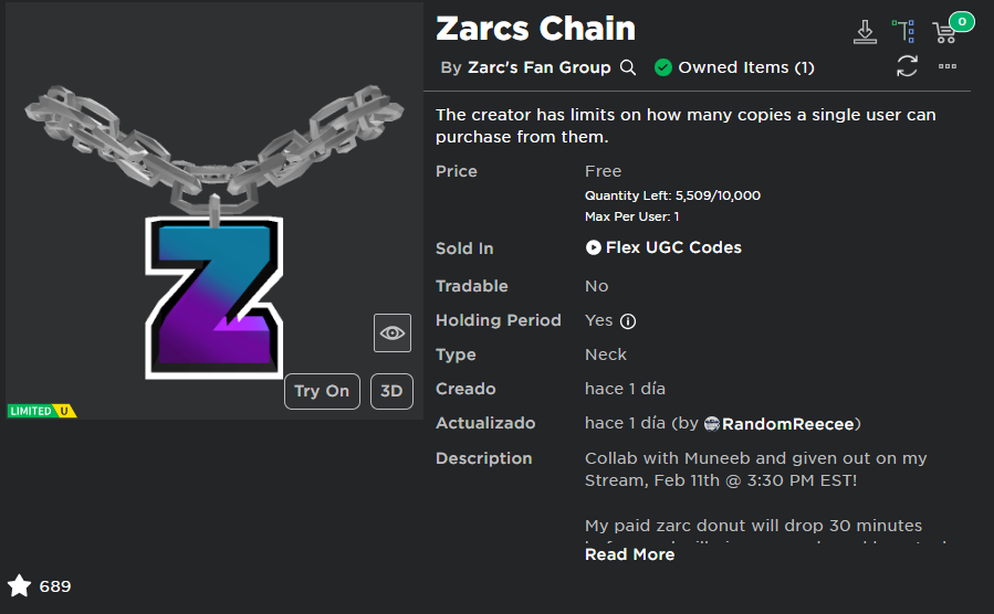 •  🧧 UGC GIVEAWAY!! 5x Zarcs Chain and Zombie Cellis! 🟢 🟣

• Winners: 5 🎁

•  Requirements: 🌠

• Like ❤ And ♻️ Retweet

•  🤳 Follow me and <a href="/Zarcyn1/">Zarc</a> <a href="/davlidxrz/">zombzz</a> 

•  Ends 2 Days 3:00 PM EST ⏳✨

Thanks <a href="/Zarcyn1/">Zarc</a> <a href="/davlidxrz/">zombzz</a>  for the codes ✨