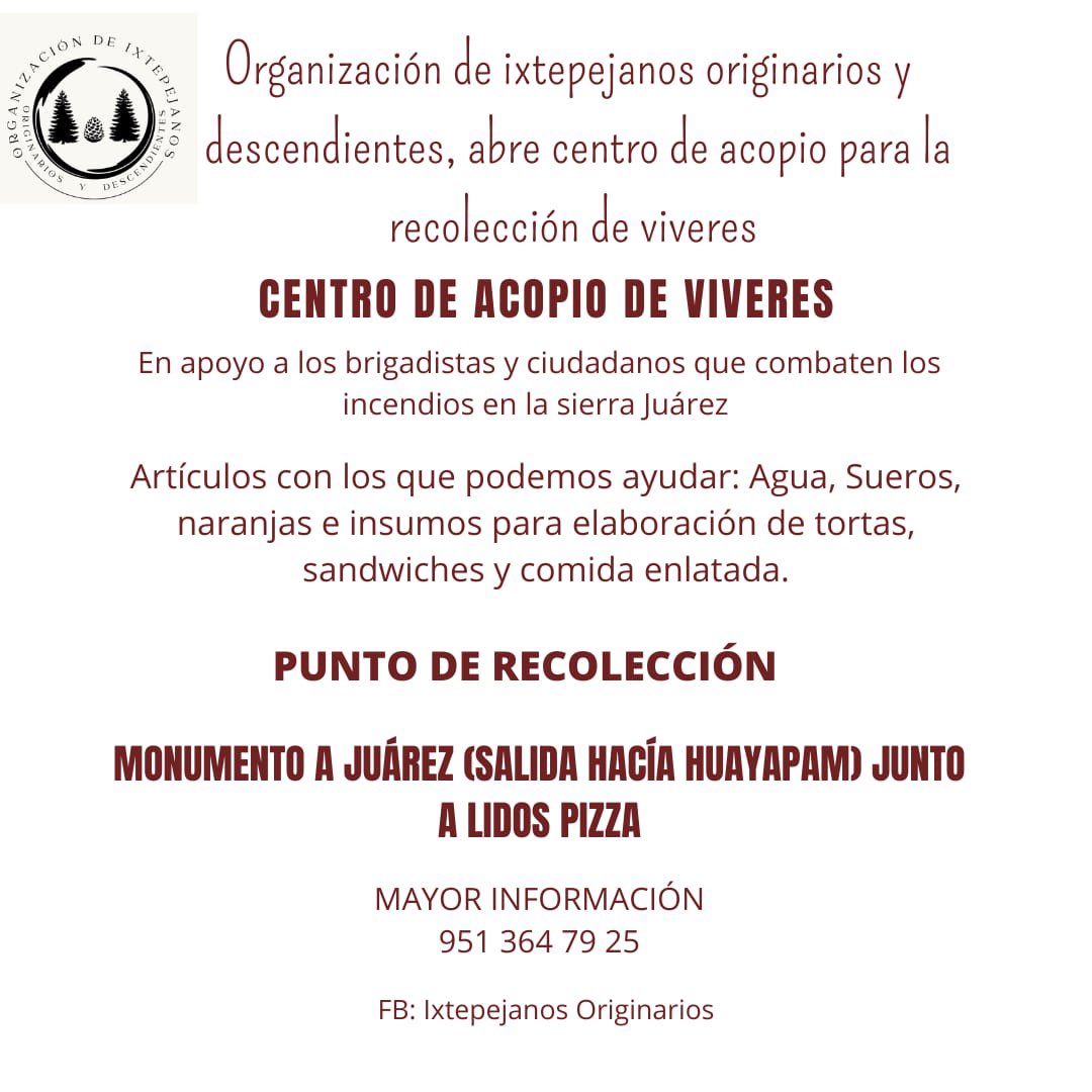 Bombigona's tweet photo. Ayuda 

Oaxaca nos necesita.

#Oaxaca https://t.co/mdOFlsyyf2