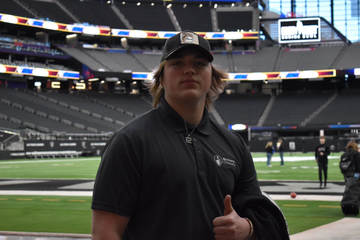 hunt4hope's tweet photo. The time Hunter and I traveled as a patient ambassador with Shriners and stood in the very stadium the Super Bowl is being played at. One day he’ll play there.   @HunterGulley https://t.co/TF3mCEnhjT