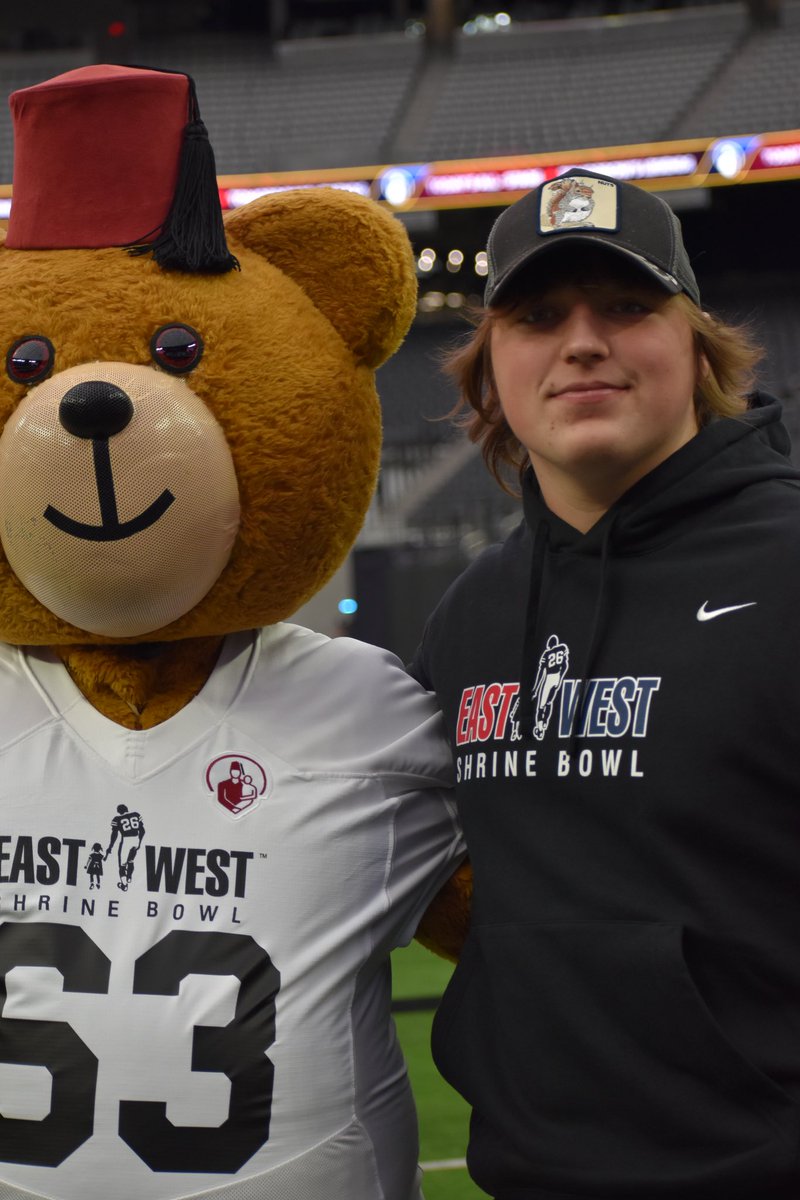 hunt4hope's tweet photo. The time Hunter and I traveled as a patient ambassador with Shriners and stood in the very stadium the Super Bowl is being played at. One day he’ll play there.   @HunterGulley https://t.co/TF3mCEnhjT
