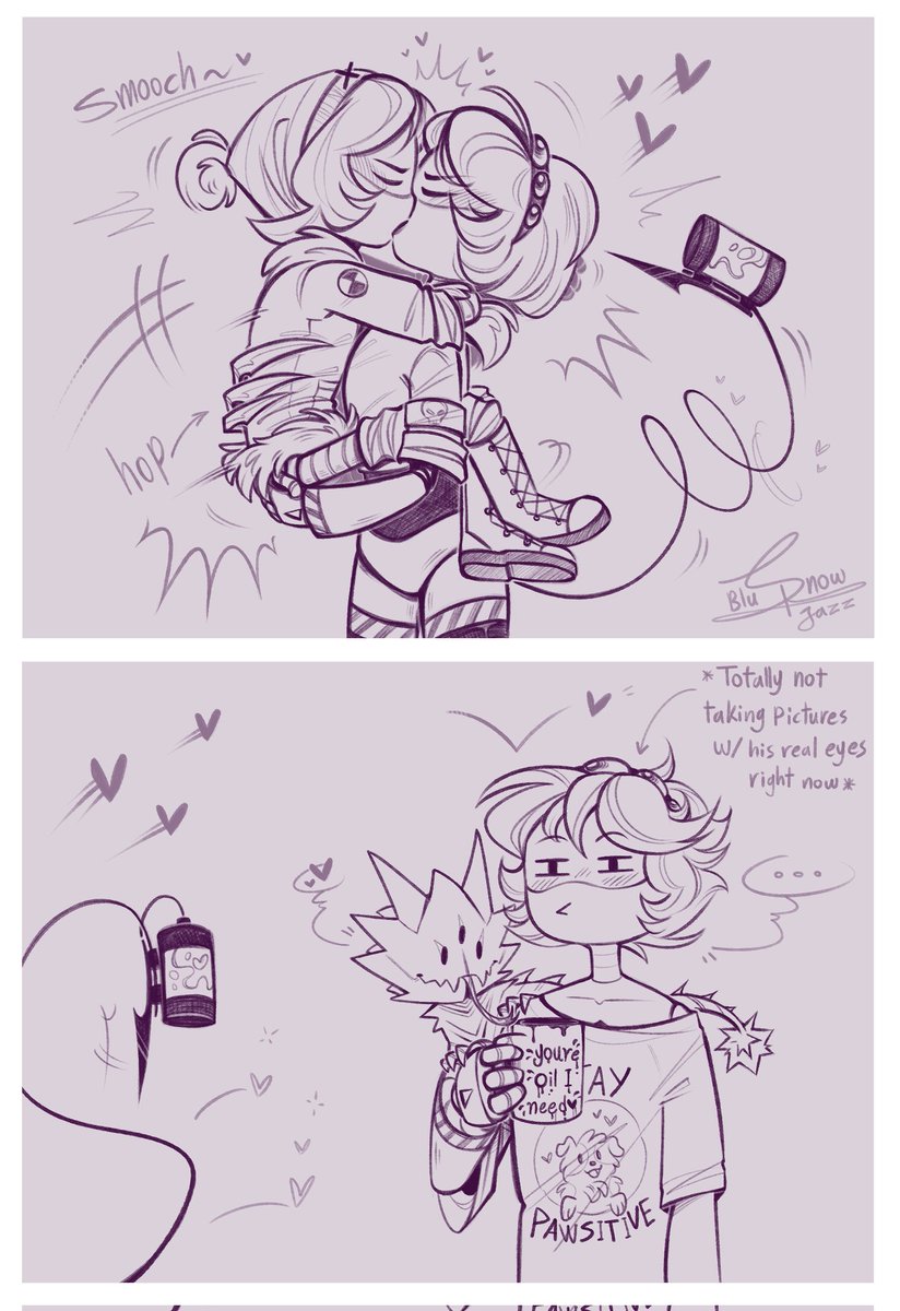 Jazzy_Snowflake's tweet photo. They are trying to flirt :) - 5/5

also meet lil "Sugar Cube" :D ill explain more about it... soon 9v9;;;

#murderdrones #vuzi #nuzi #nuvi #nuziv #violetviolence #biscuitbites #violentbitingbiscuits https://t.co/OF73XDyoX1