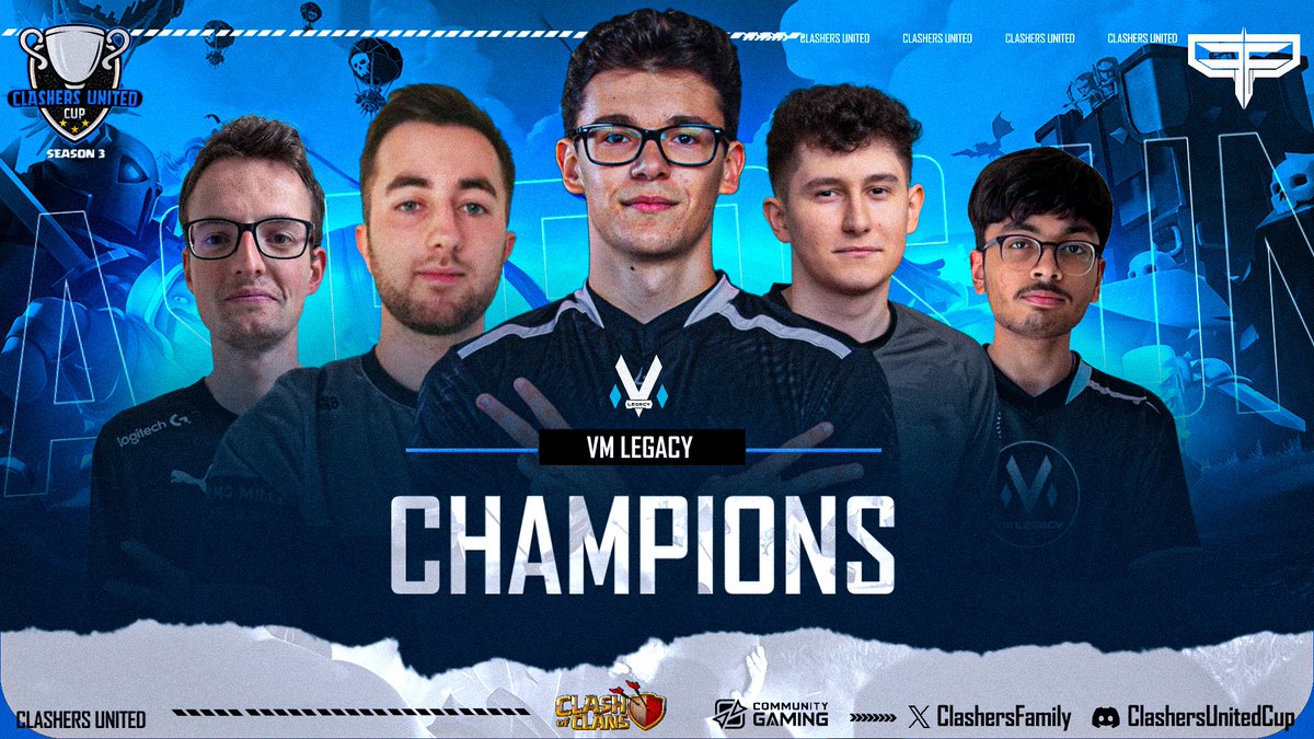 ClashersFamily's tweet photo. ๐ **VM LEGACY: Reigning Champions! ๐**
Congratulations to @VM_Legacy_coc for securing the title in Clashers United Cup Season 3! ๐๐
#VMlegacy #CUCupSeason3Champs #GamingExcellence
#ClashofClans #ClashersUnitedCup https://t.co/rWvEgtlZwc