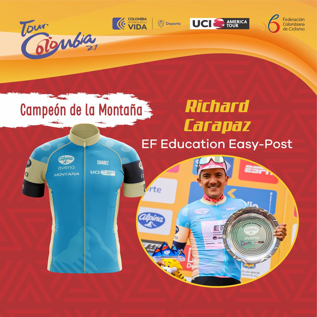 ¡LOS GANADORES DE LA QUINTA JORNADA! #TourColombia2024 🇨🇴🚴🏽‍♂️🔥

#TourColsubsidio #ByDJourney #AsegurateDeVivir #SuarezClothing