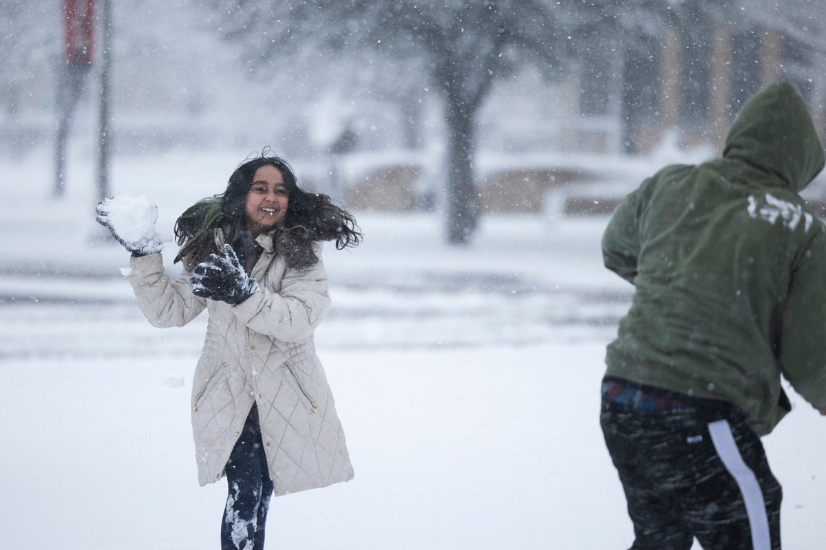 TexasTech's tweet photo. Sunday Funday ☃️ https://t.co/Kl0rjeLbcy