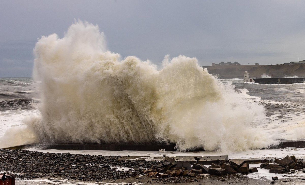 Spectacular swell in Wick bay today