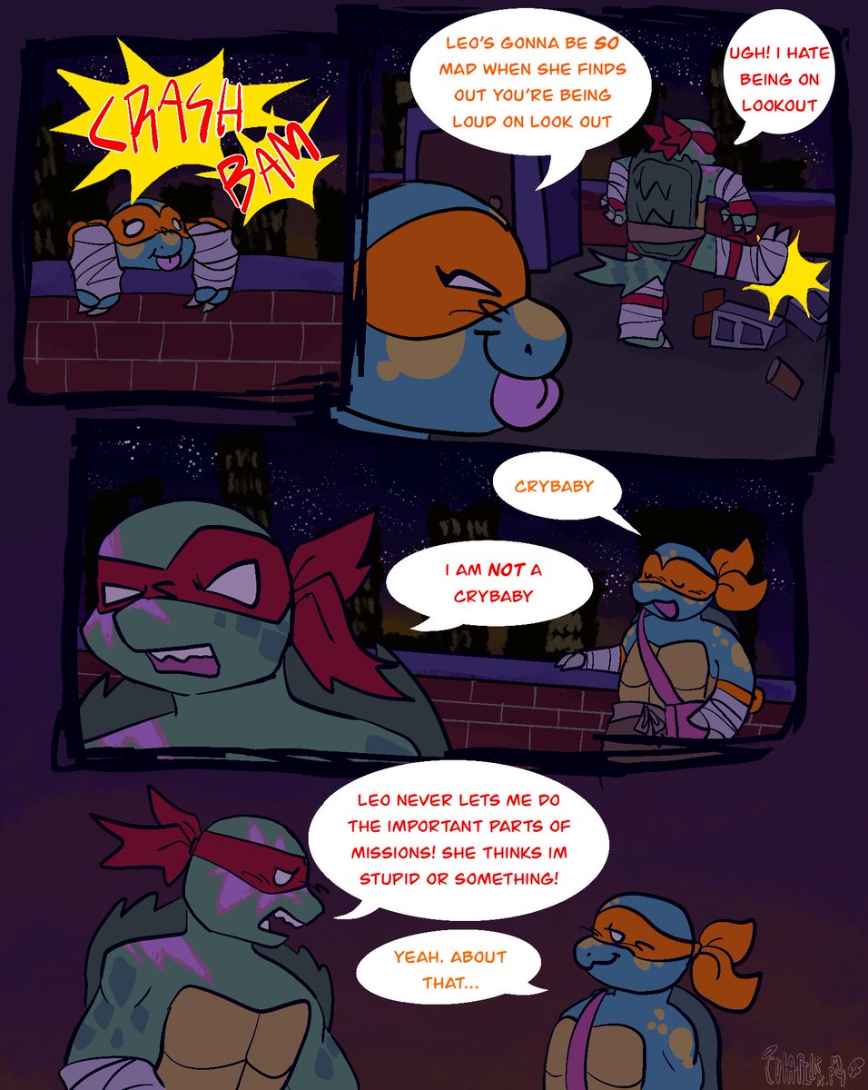 cvtapilrr_mp4's tweet photo. calamity crash mini comic 
(was mostly testing and experimenting things in this comic :p)

#TMNT #tmntcc #tmntcalamitycrash #calamitycrash #tmntcomic #tmntfanart 
(1/2) https://t.co/cm7AzqWKj9