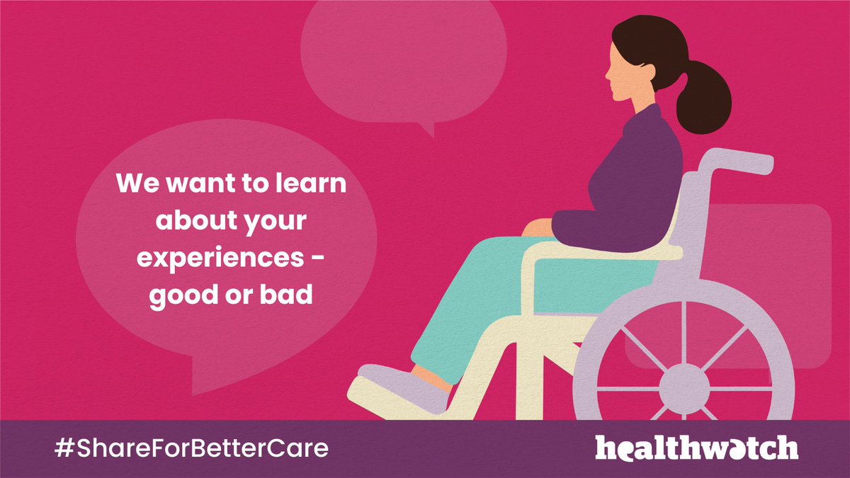 Your voice matters! Share your experiences today. #ShareForBetterCare healthwatch.co.uk/have-your-say